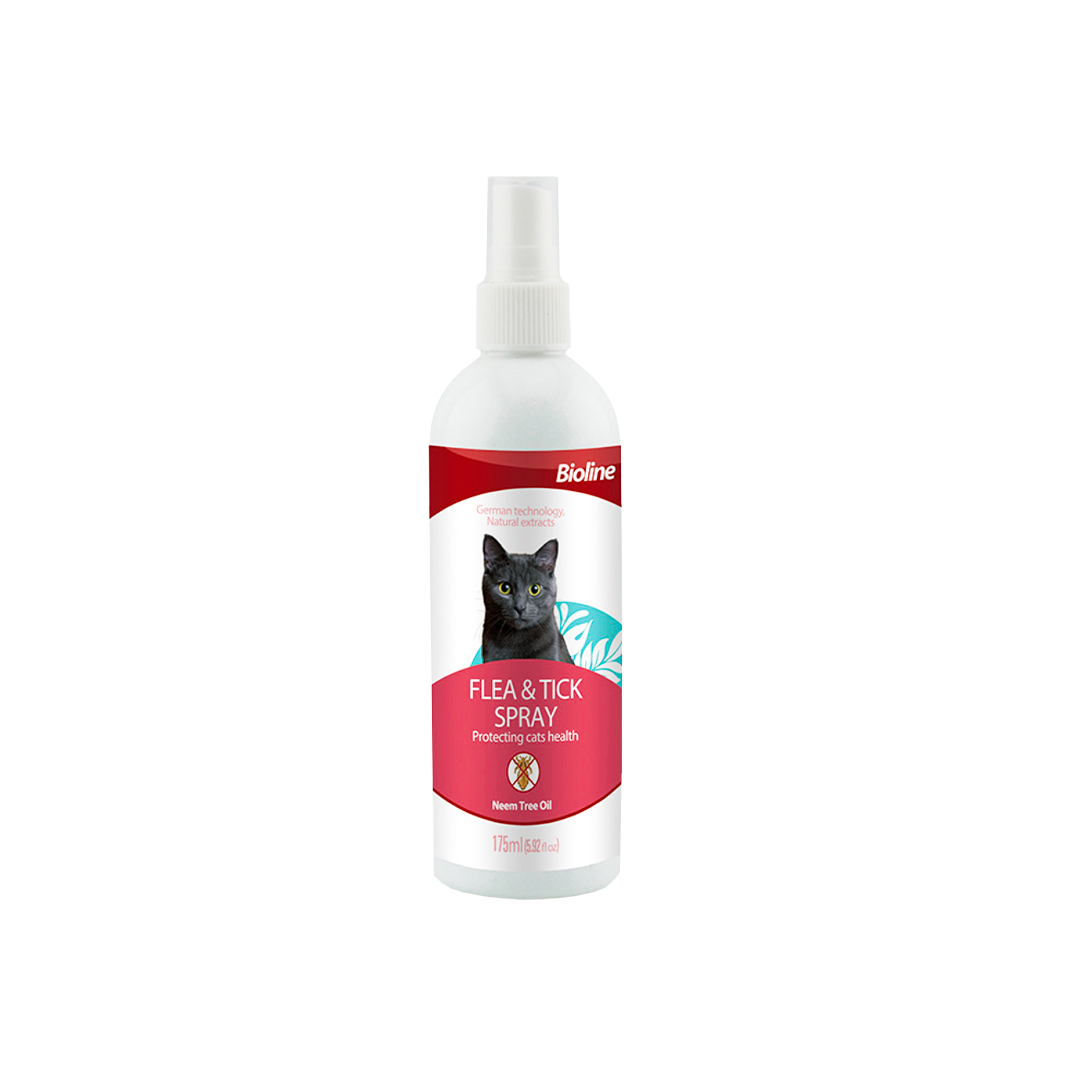 Bioline Flea & Tick Spray for Cat 175ml