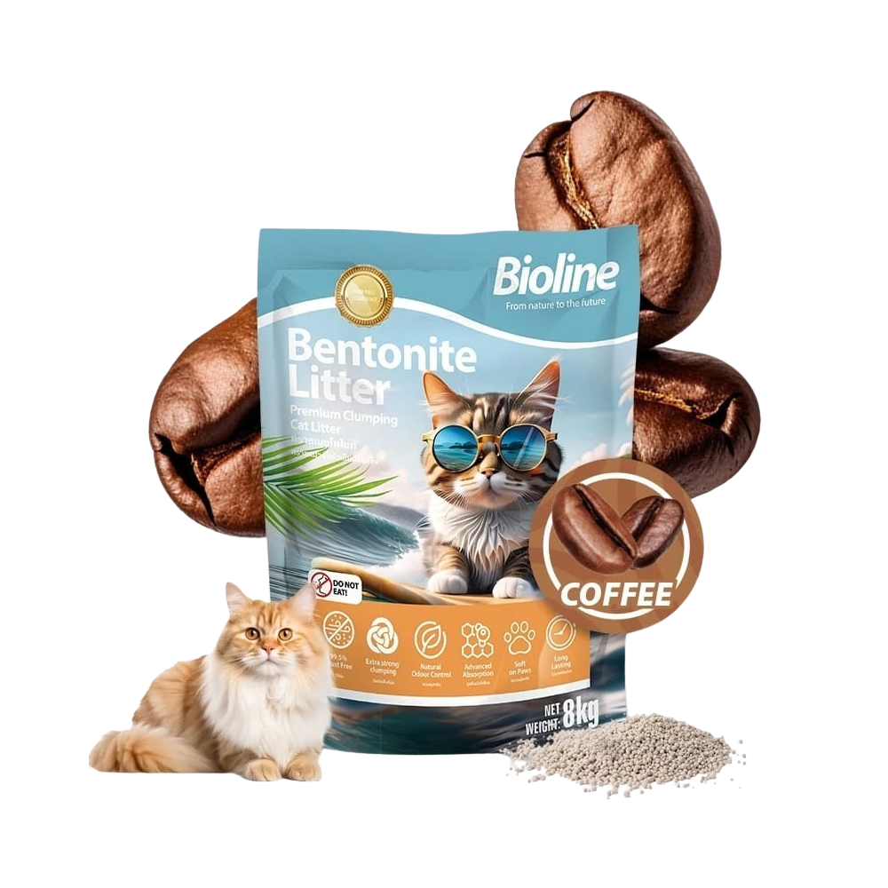 Bioline Premium Bentonite Cat Litter Coffee 8kg