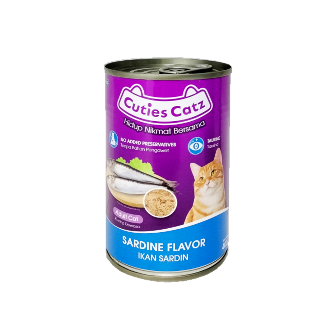 Cuties Catz Adult Cat Canned Food Sardine 400g