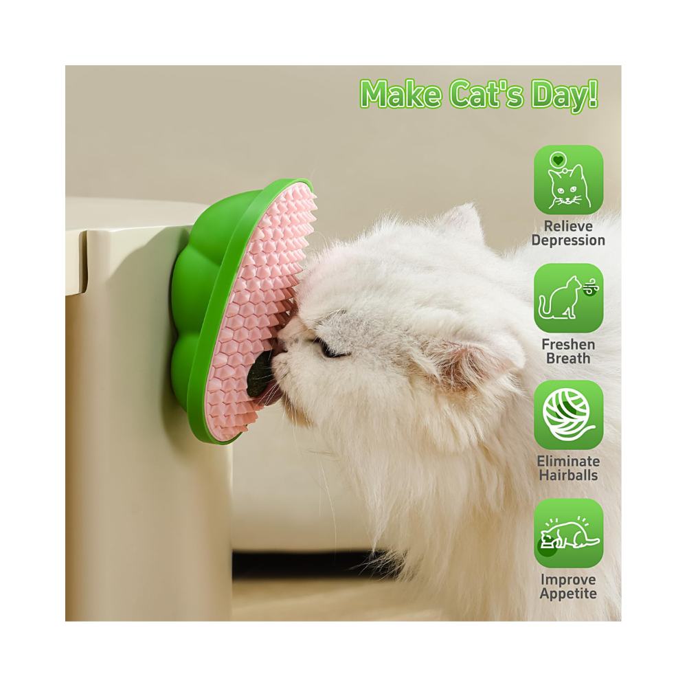 Wall Attached Replaceable Catnip Ball Exercise Toy for Both Happiness & Health