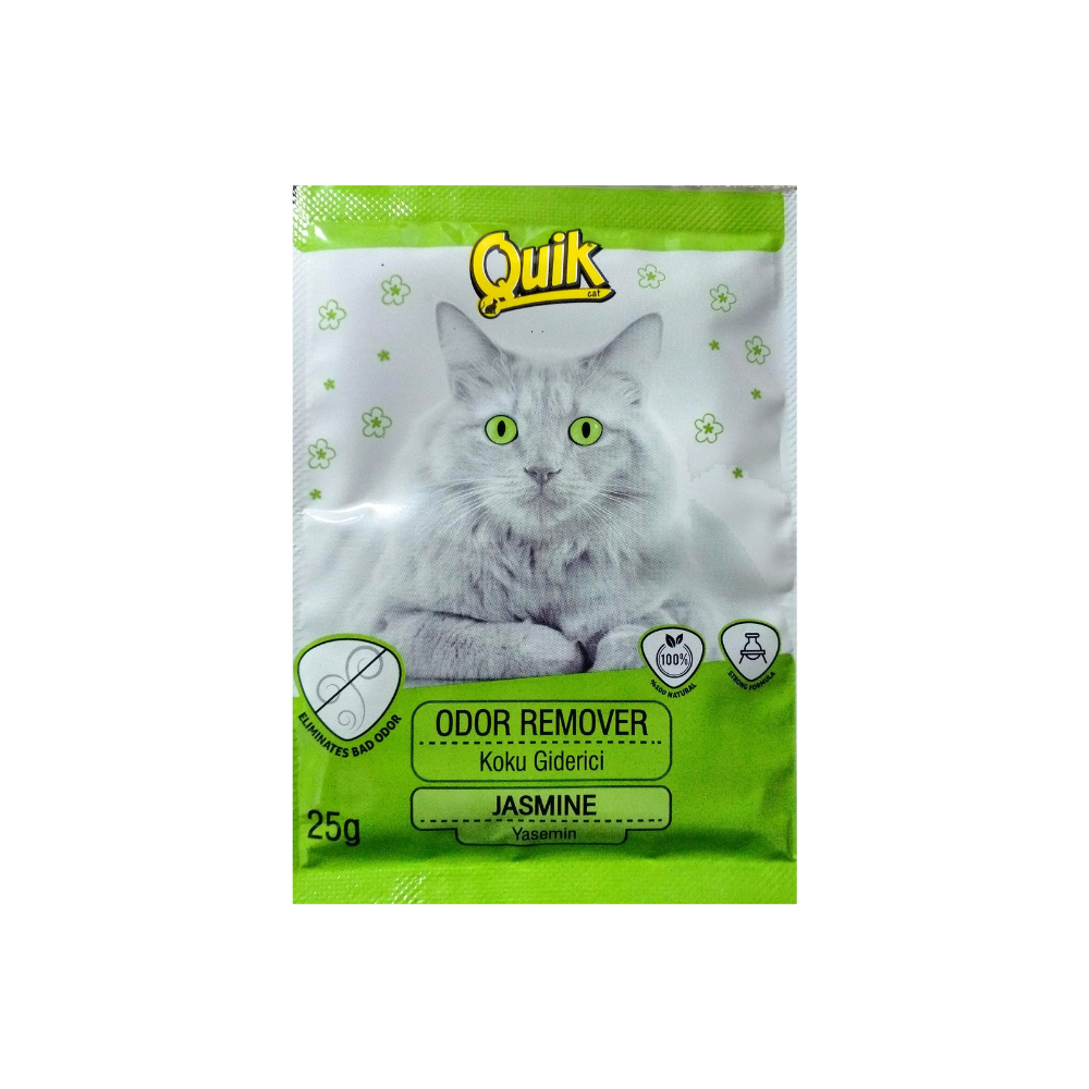 Quik Odor Remover Cat Litter Freshener Deodorizing Powder Jasmine 25g
