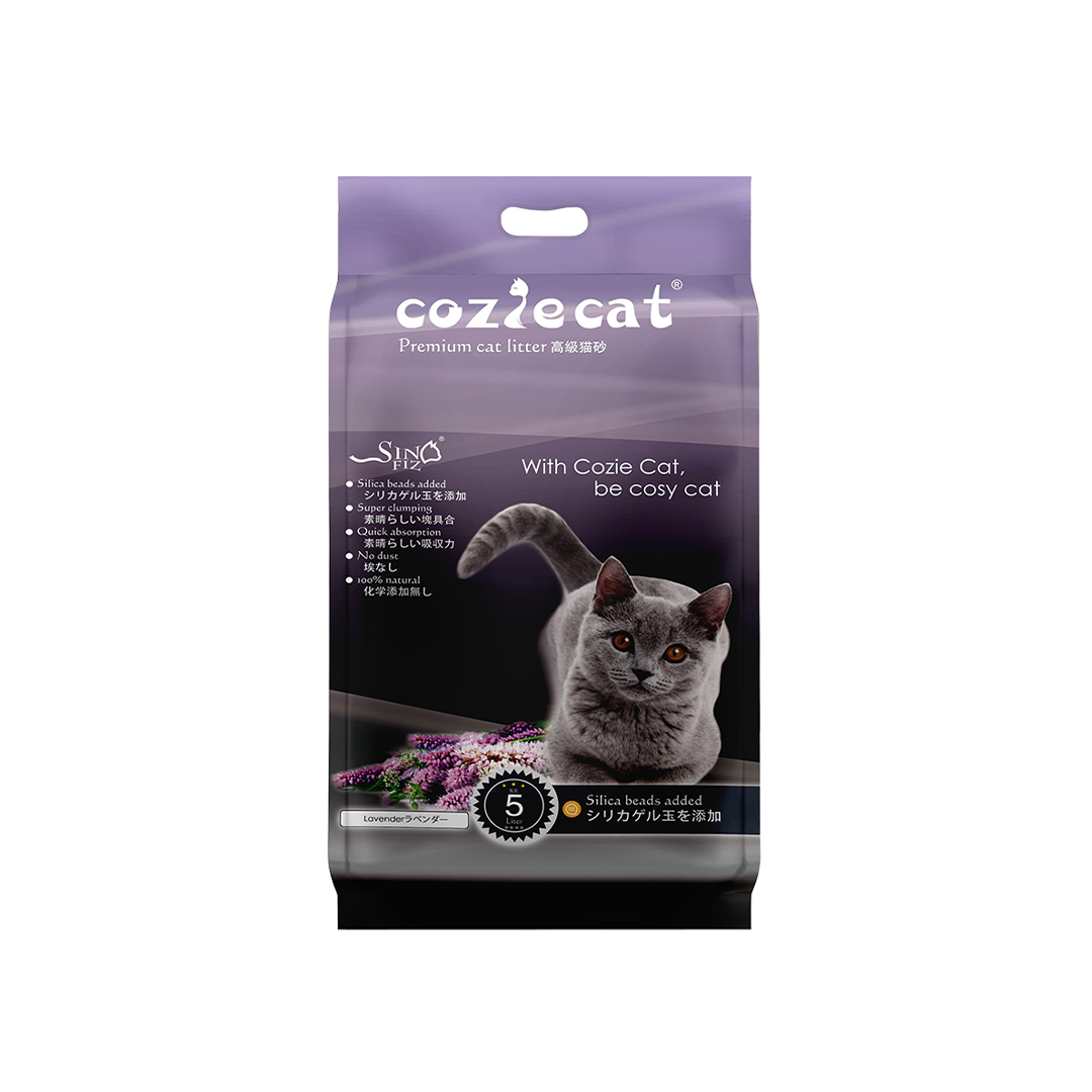 Coziecat Premium Clumping Cat Litter Lavender 5L