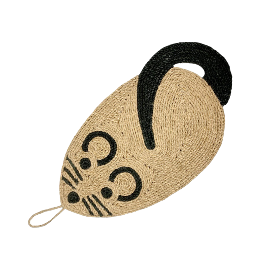 Premium Sisal Cat Scratcher Mat Large Mouse Shape