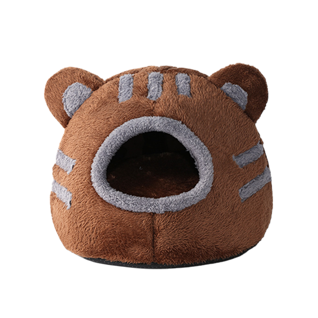 Premium Comfortable Warm Cat House & Bed Cartoon Bear Head Shape