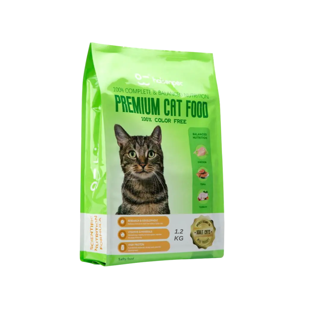 Haisenpet Premium Adult Cat Food Chicken, Tuna & Turkey 1.2kg