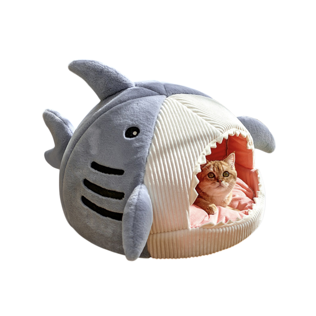 Premium Warm Cat Comfortable Shark House & Bed