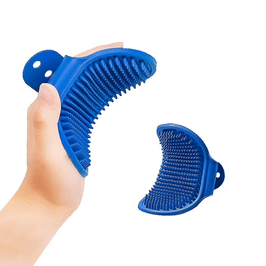 Pet Grooming Rubber Hand Brush for Long and Short Hair