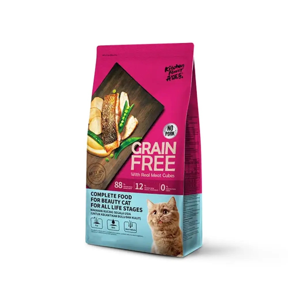 Kitchen Flavor Grain Free Complete Beauty Cat Food for All Life Stages 8kg