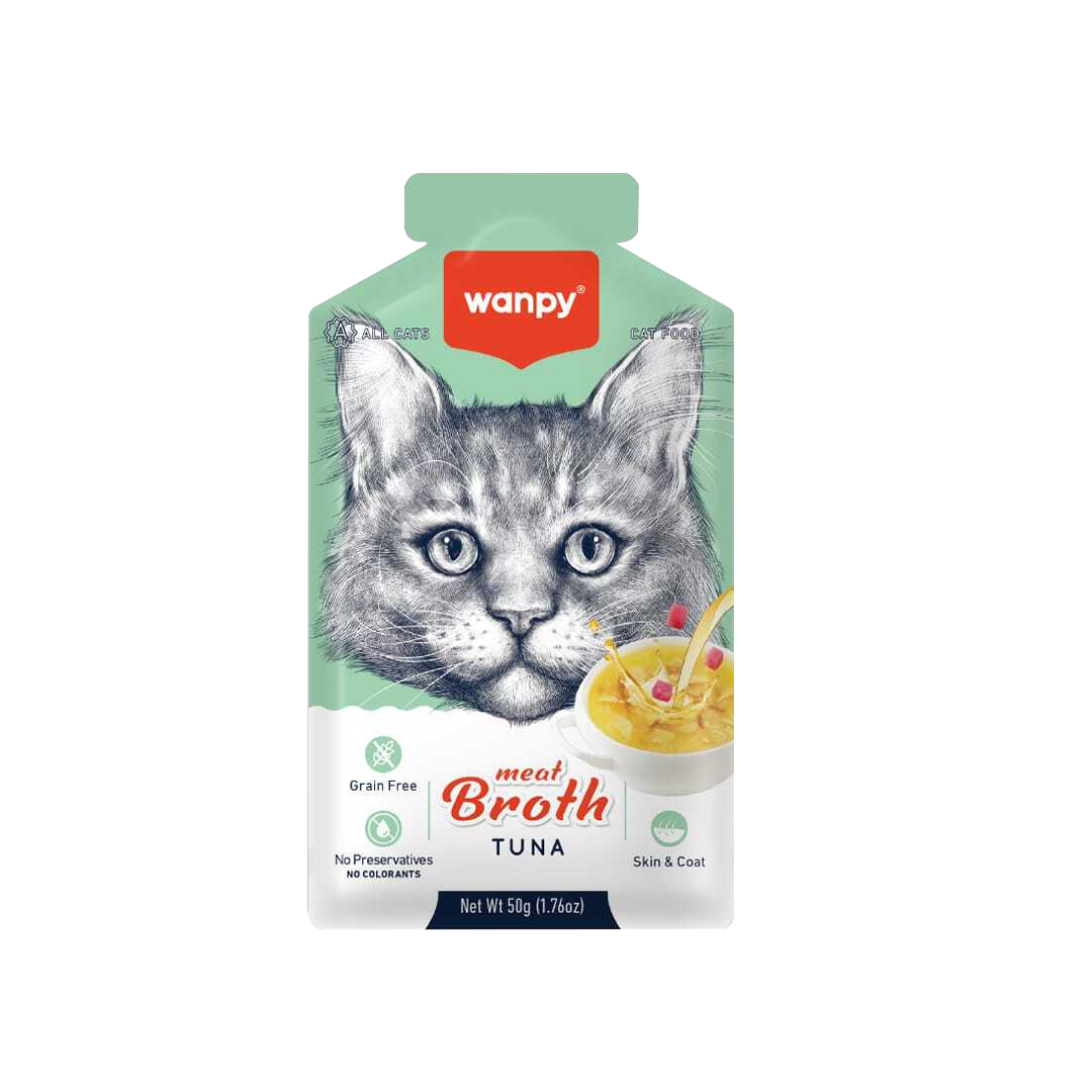 Wanpy Meat Broth Cat Pouch Tuna 50gm