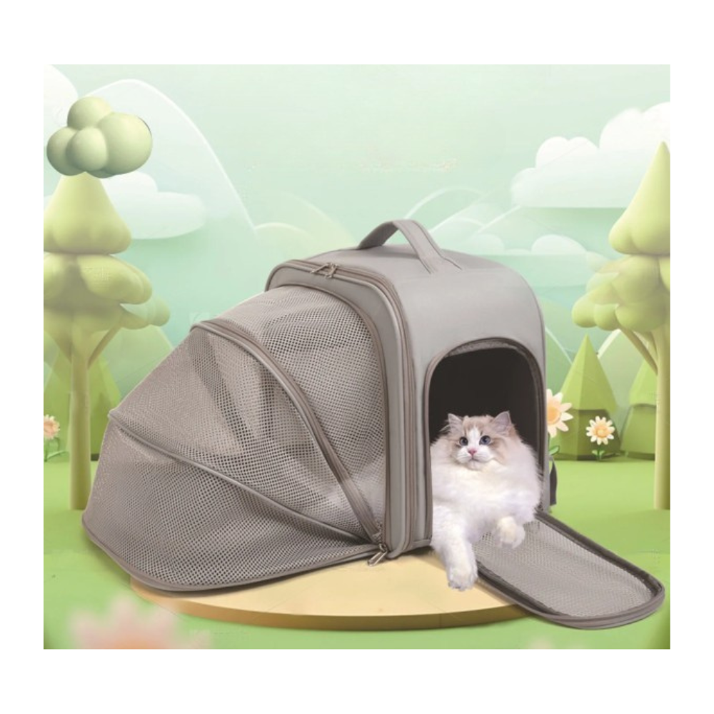 Moorpet Breathable Mesh Expandable Cat Carrier Backpack