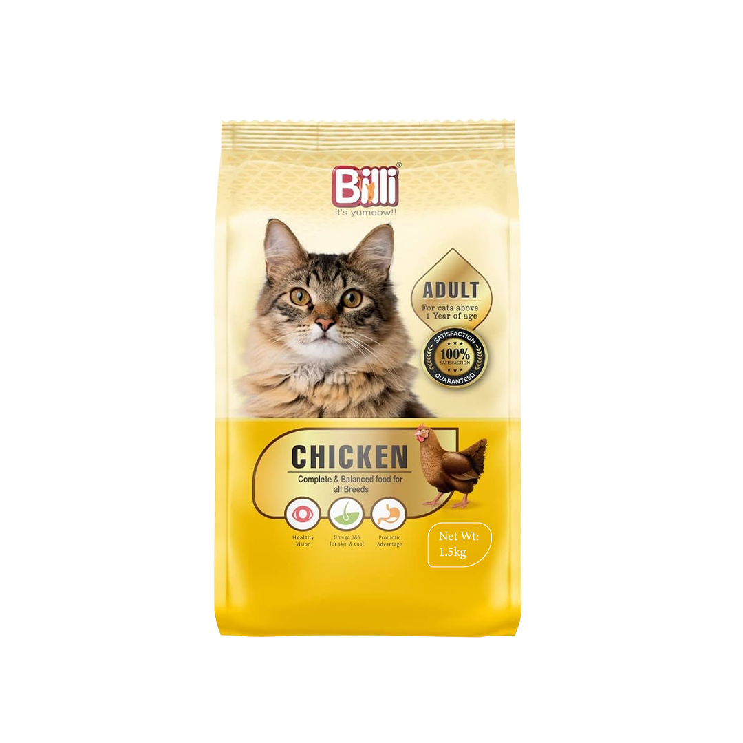 Billi Adult Dry Cat Food Real Chicken 1.5kg